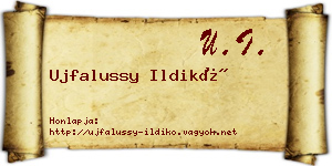 Ujfalussy Ildikó névjegykártya