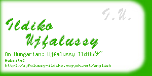 ildiko ujfalussy business card